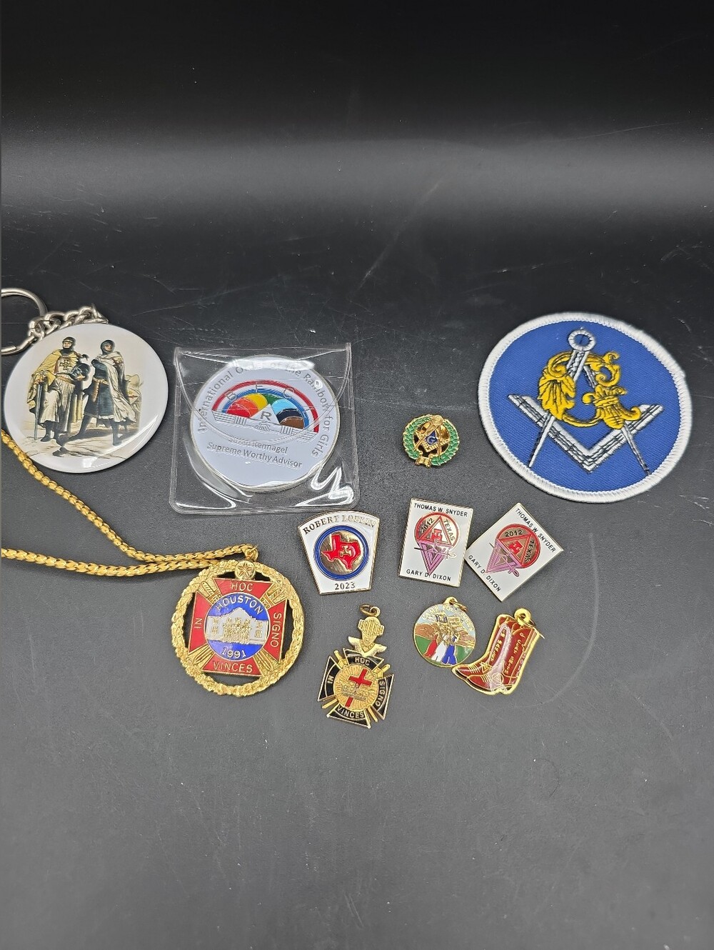 Templar Masonic Pins Medals Pendants Jewelry Knights Templar Freemason Lot Of 11